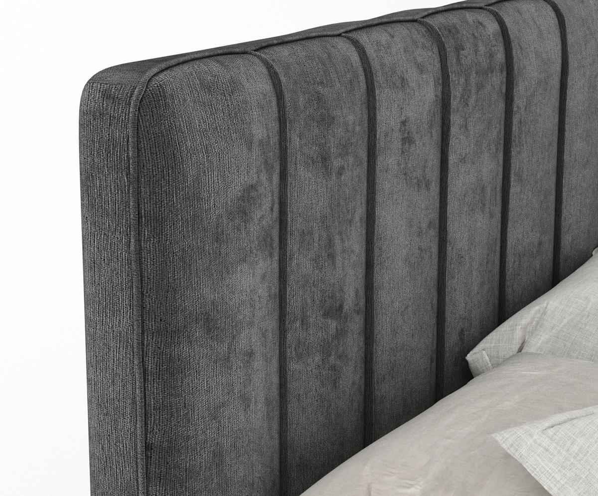 BOXSPRINGBETT Novara Anthrazit 160/200 cm - Anthrazit/Schwarz, Holz/Holzwerkstoff (160/200cm) - Maison de Reve