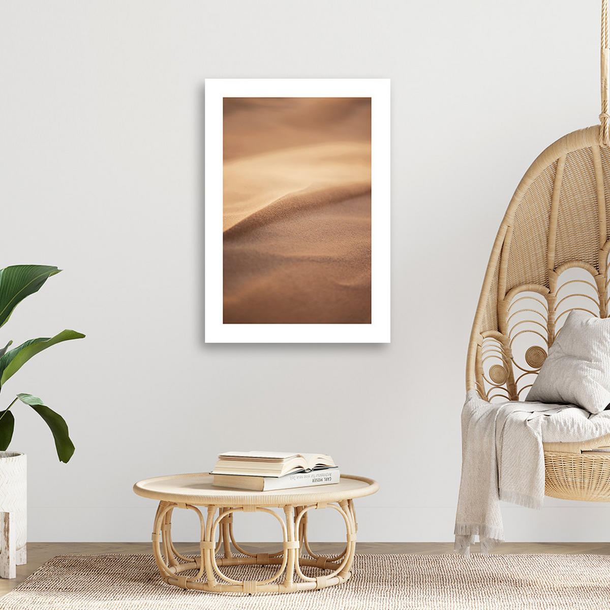 WANDBILD sand im makromaßstab - Beige, Textil (40/60cm) - Feeby