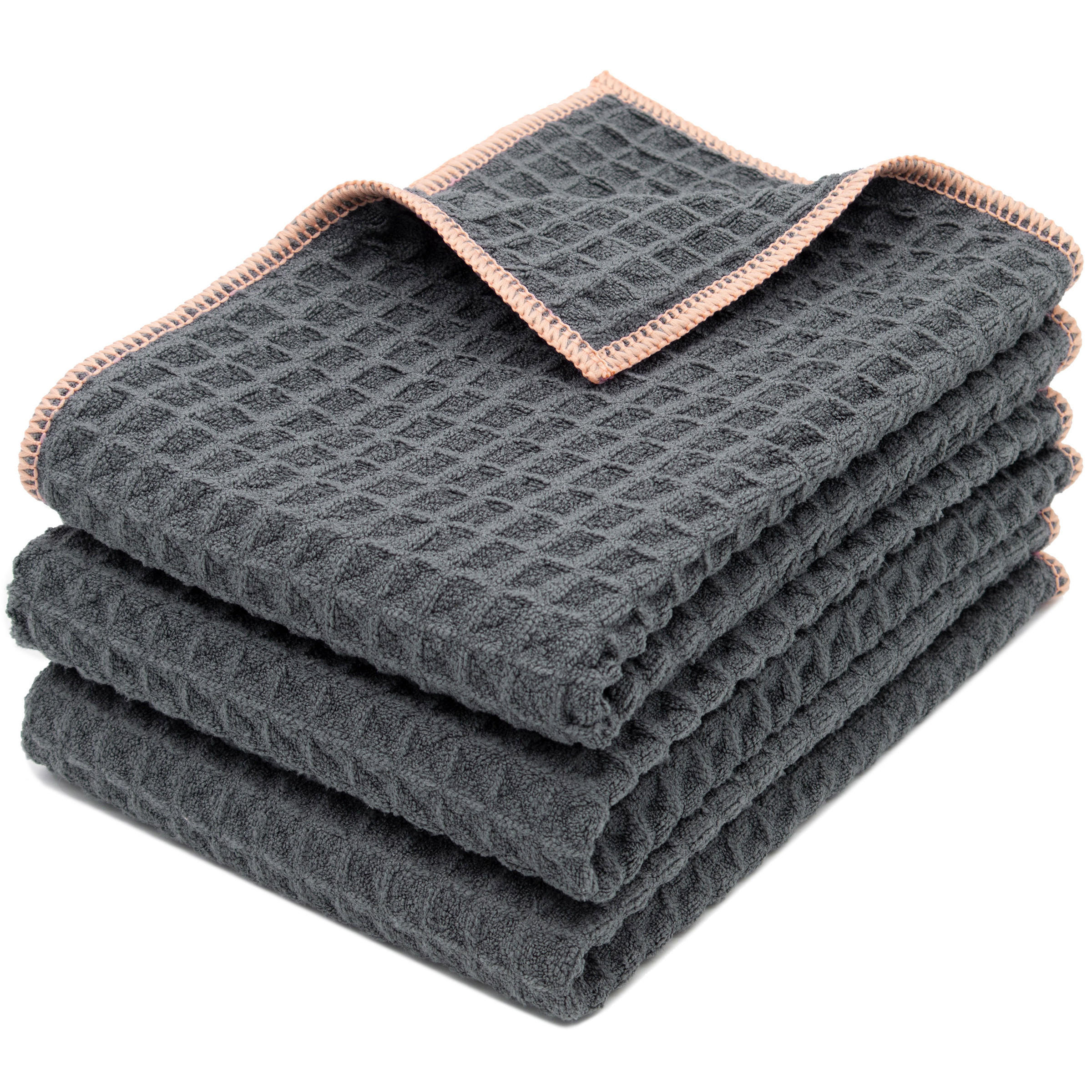 REINIGUNGSTÜCHER, 3er-Set, 80% Polyester, 20% Polyamid - Anthrazit, Textil (40/60cm) - Zollner