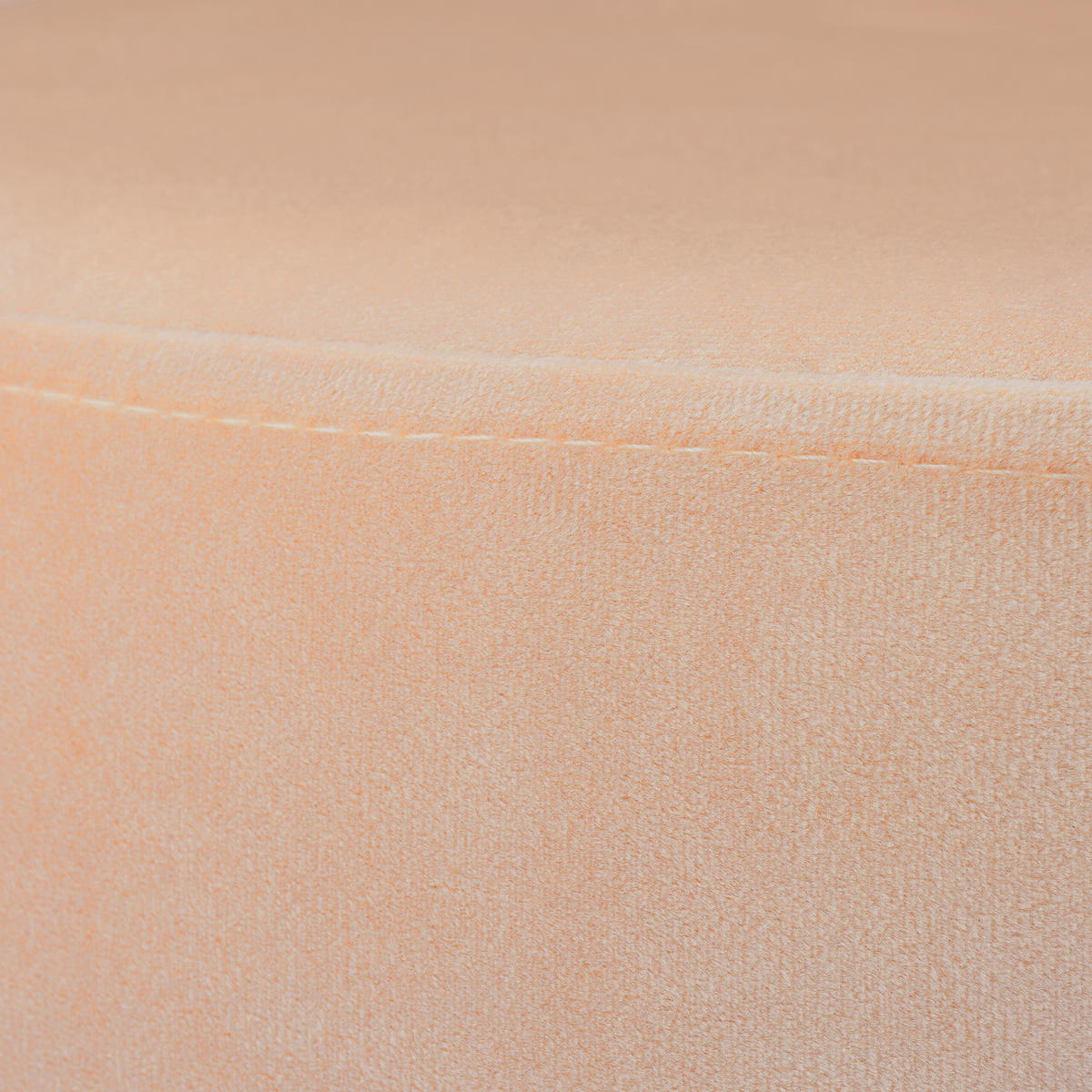 SAMT-HOCKER - Beige, Holzwerkstoff/Textil (37/40/37cm) - Relaxdays