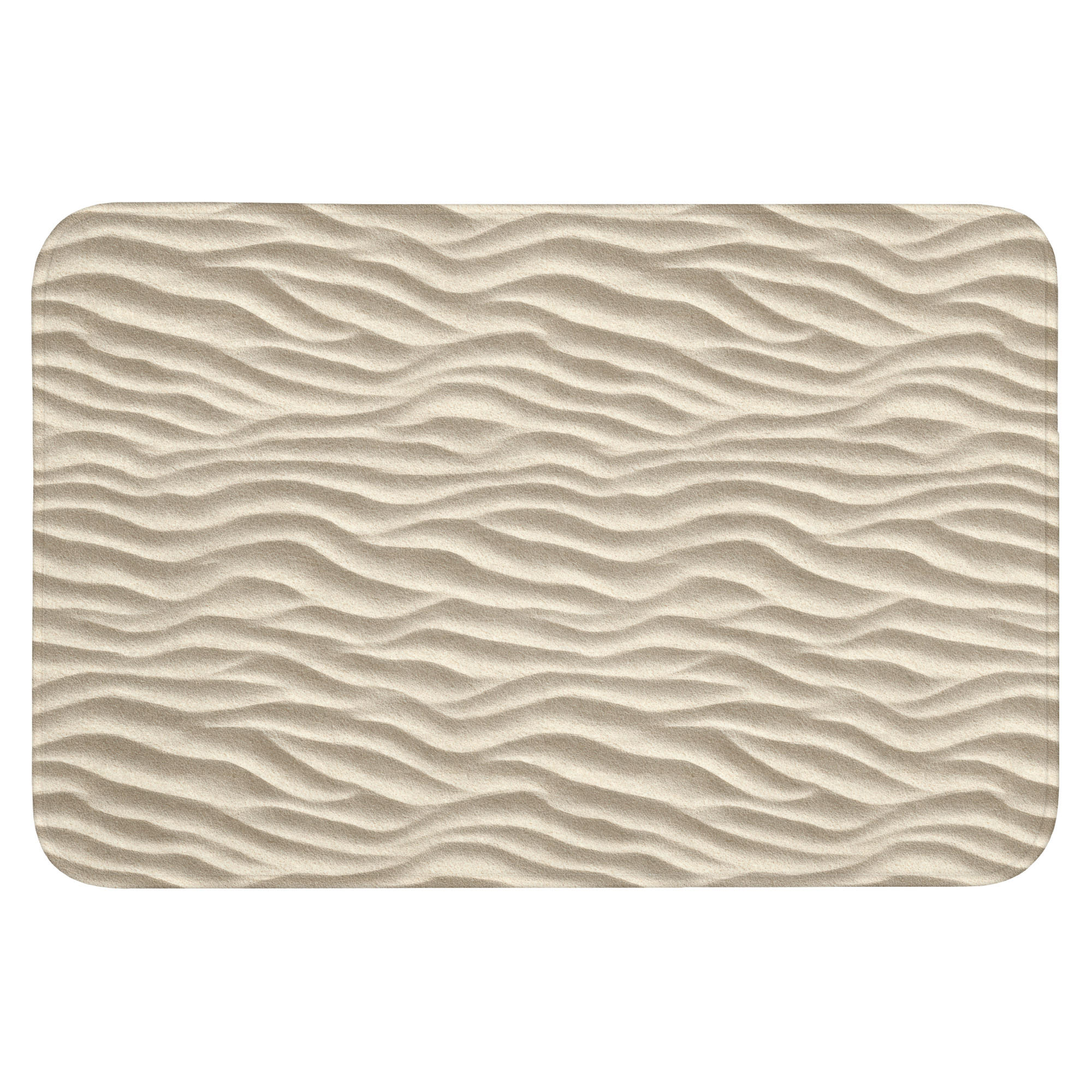 TEPIH ZA KUPAONICU Valovi 90x60 cm - bež, tekstil/plastika (90/60cm) - OnlyWow
