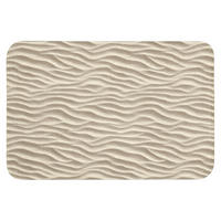 KÚPEĽŇOVÁ PREDLOŽKA Piesok - Vlny - Béžová 90x60 cm - béžová, textil/plast (90/60cm) - OnlyWow