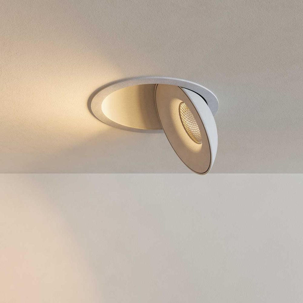 s.luce Led-Einbauleuchte Weiß 13.8x4x13.8 cm