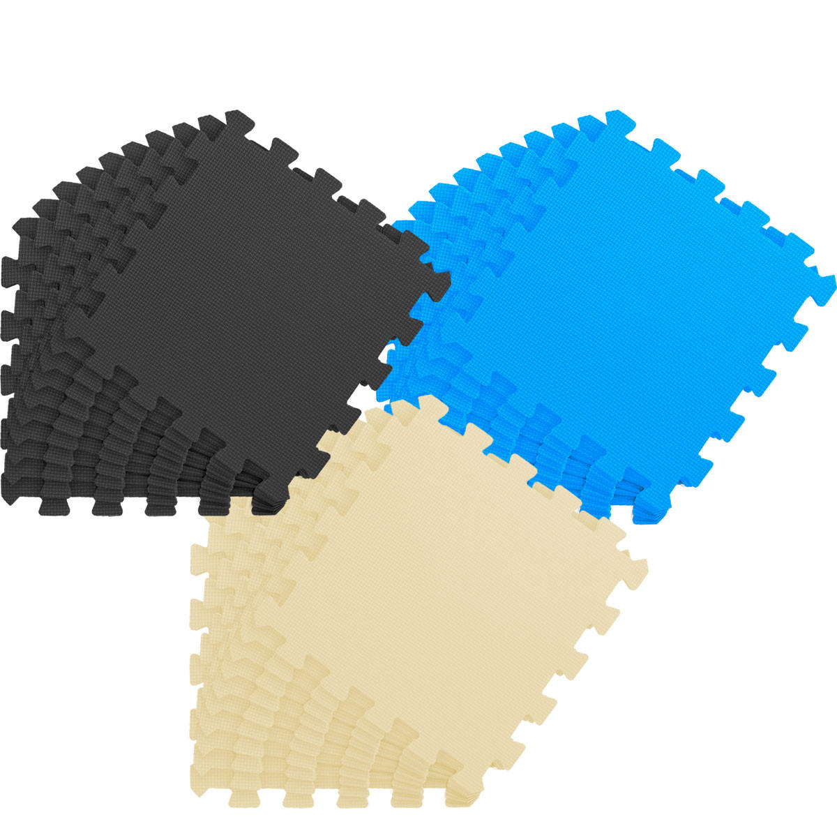 SPIELMATTE ab Null - 270/90 cm Puzzlematte Schwarz - Multicolor, Kunststoff (30/30cm) - Littletom