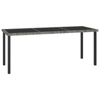 GARTEN-ESSTISCH Grau 180/70/73 Cm Poly Rattan - Grau, Kunststoff (180/70/73cm) - vidaXL