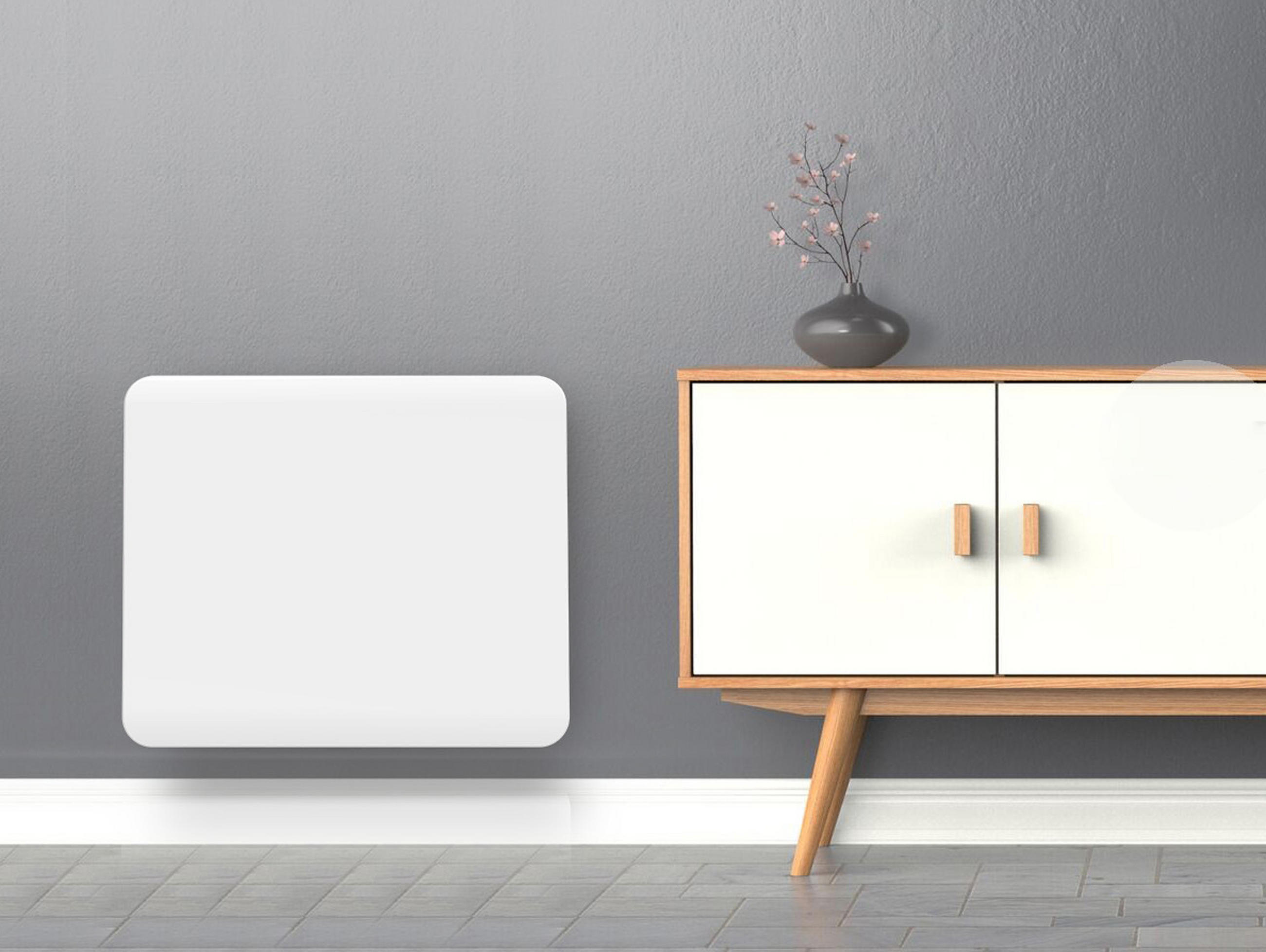 Thumbnail - Purline Keramik-Heizung, Weiß, Keramik, Uni, Rechteckig, 1,000 W, 60x50x9 cm, Freizeit, Heizen & Kühlen, Heizstrahler