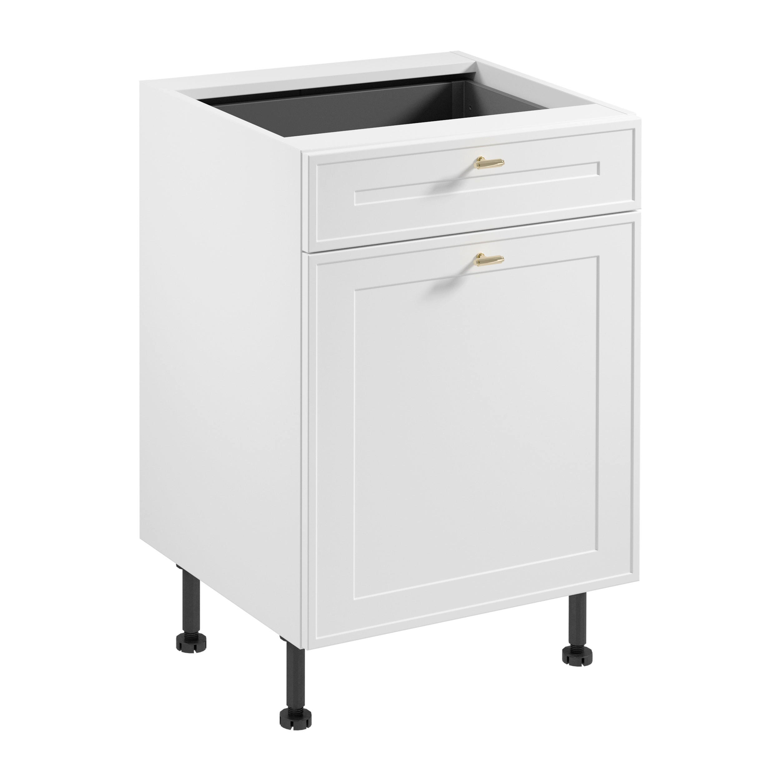UNTERSCHRANK D60S1 P/L AX – Sorento Weiß – Weiß - Weiß, Holzwerkstoff (60/87/52cm) - ROYAL24_MARKT