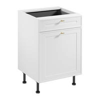 UNTERSCHRANK D60S1 P/L AX – Sorento Weiß – Weiß - Weiß, Holzwerkstoff (60/87/52cm) - ROYAL24_MARKT