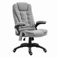 BÜROSTUHL mit Massage- und Heizfunktion höhenverstellbar Polyester Grey - Grau, Kunststoff (72/120/68cm) - Meubliv