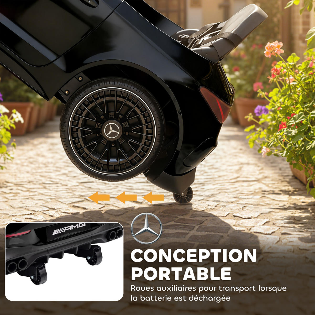 ELEKTRO-KINDERAUTO DE-13090 2,4G Fernbedienung Schwarz - Schwarz, Kunststoff (99/55/43cm) - ComfortXL