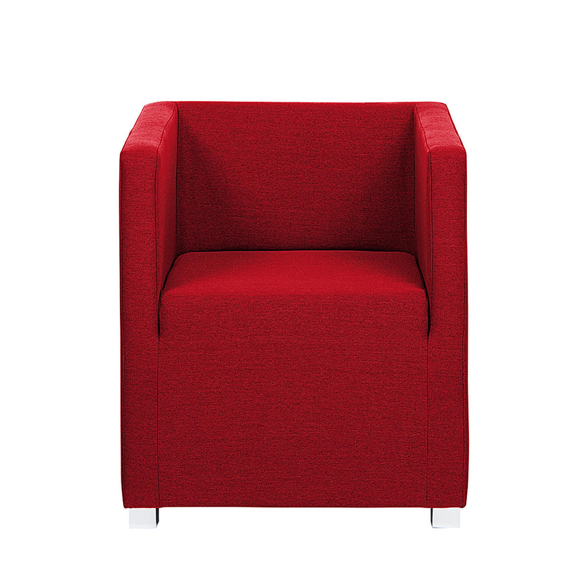 COCKTAILSESSEL - Silberfarben/Rot, Kunststoff/Textil (63/71/64cm) - home24