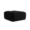 POUF Samt Stoff Schwarz - Schwarz, Kunststoff/Textil (80/43/93cm) - Makamii