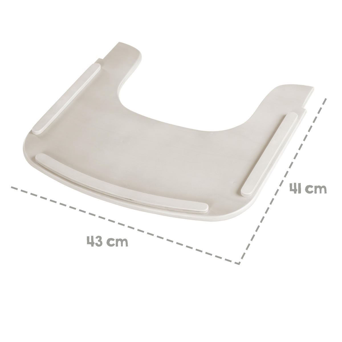 HOCHSTUHL-ESSBRETT Sit Up Flex Natur-Grau - Hellgrau, Holzwerkstoff (42/2/40cm) - Roba