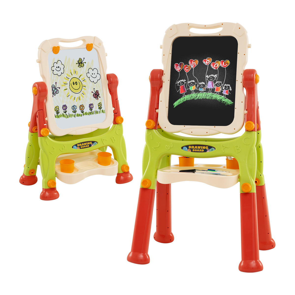 KINDERTAFEL Mehrfarbig - Rot/Multicolor, Kunststoff (48/109/61cm) - COSTWAY