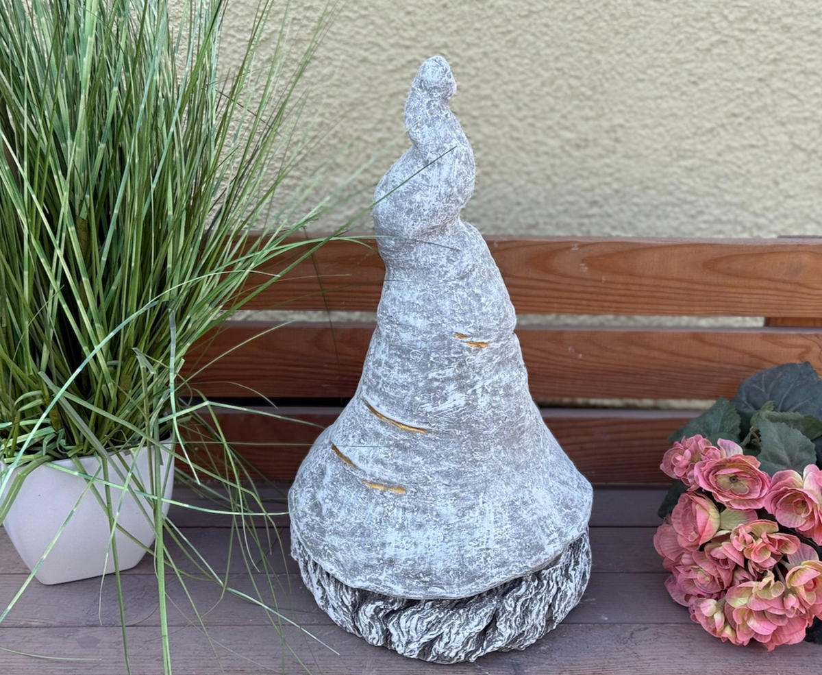 STEINFIGUR Wichtel Egon XL frostfest Steinguss Gartendeko - Grau, Stein (22/41/25cm) - stoneandstyle