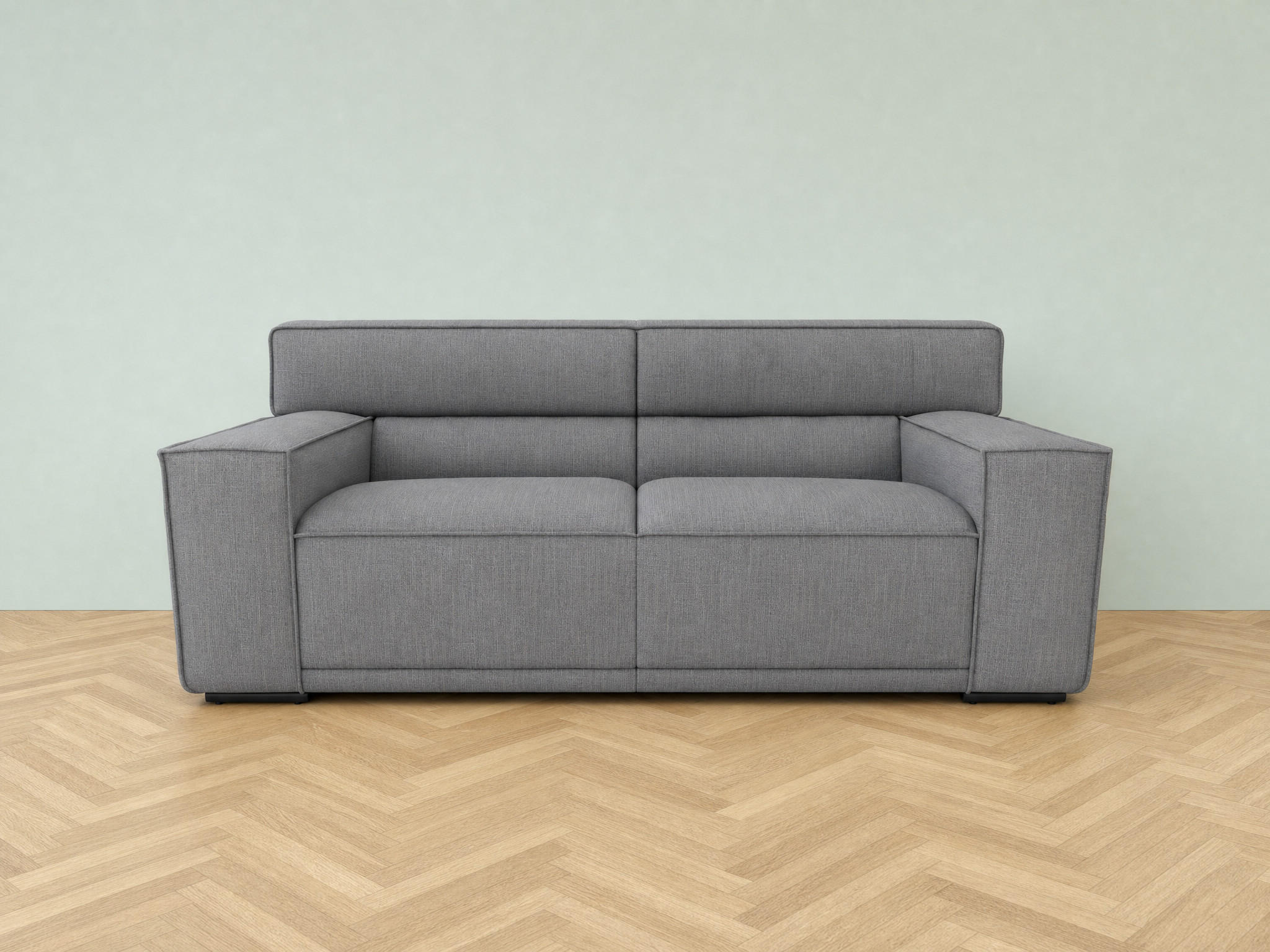 2,5-SITZER Umea Chenille Grau 194/106/78 cm - Grau, Kunststoff/Textil (194/78/106cm) - foamnova