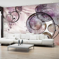 VLIESTAPETE Lila 200/140 cm - Lila/Schwarz, Textil (200/1cm) - KUNSTLOFT