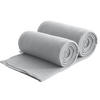 FLEECEDECKE 2er Set eco-line hellgrau 130/160 cm aus 100% recyceltem Material Kettelrand Anti-Pilling - Hellgrau, Textil (130/160cm) - wometo