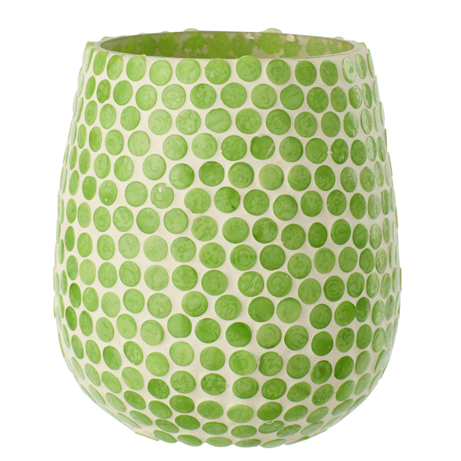 KERZENSTÄNDER MOSAIK Grün - Grün, Glas (11/12cm) - J-Line
