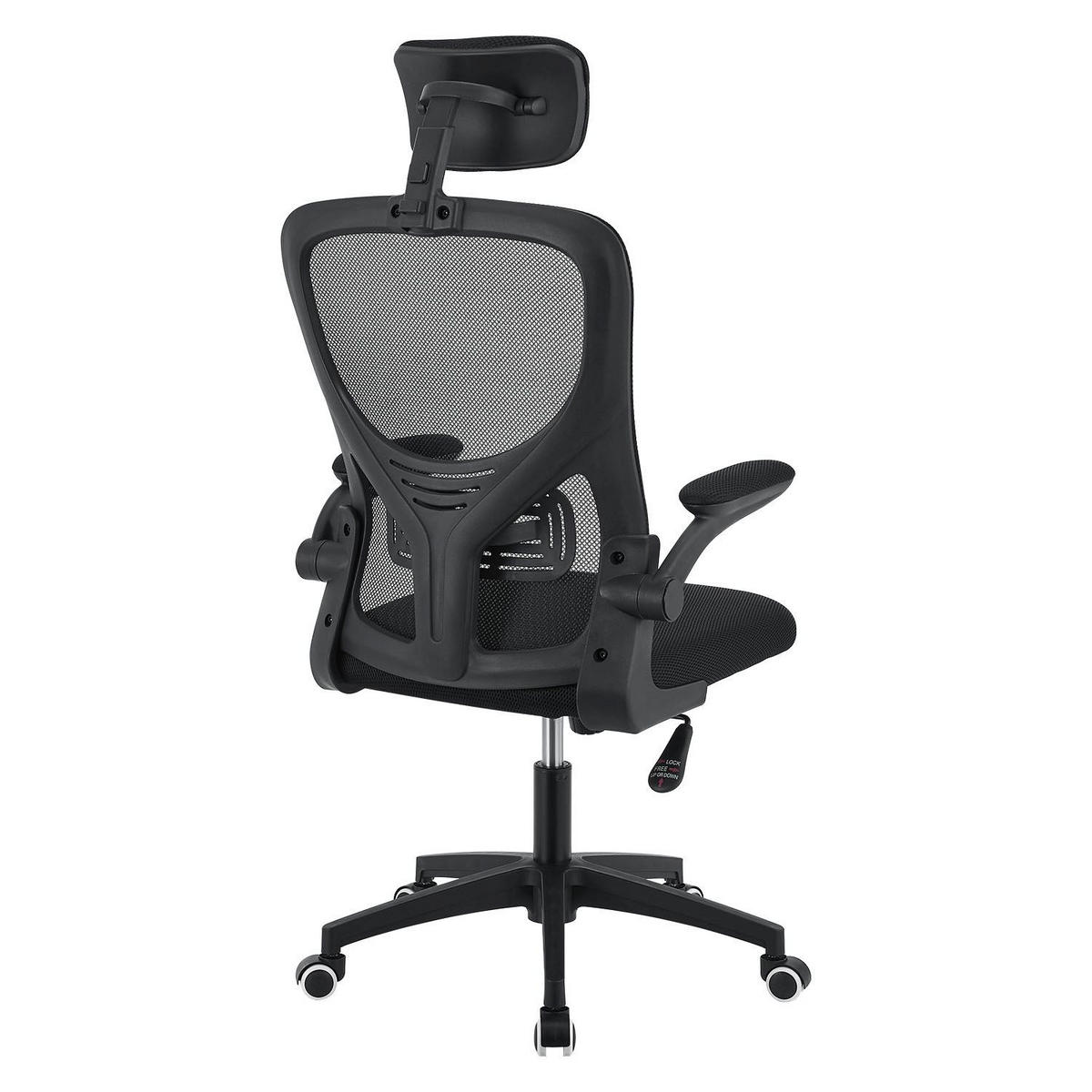 BÜROSTUHL Baltimore Schwarz - Schwarz, Kunststoff (59/123/60cm) - Juskys