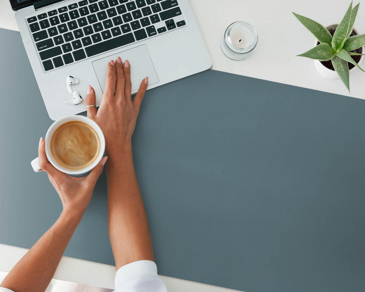 SCHREIBTISCHUNTERLAGE 120x60 cm Türkis - Petrol, Kunststoff (1.6/120/60cm) - Wallfluent