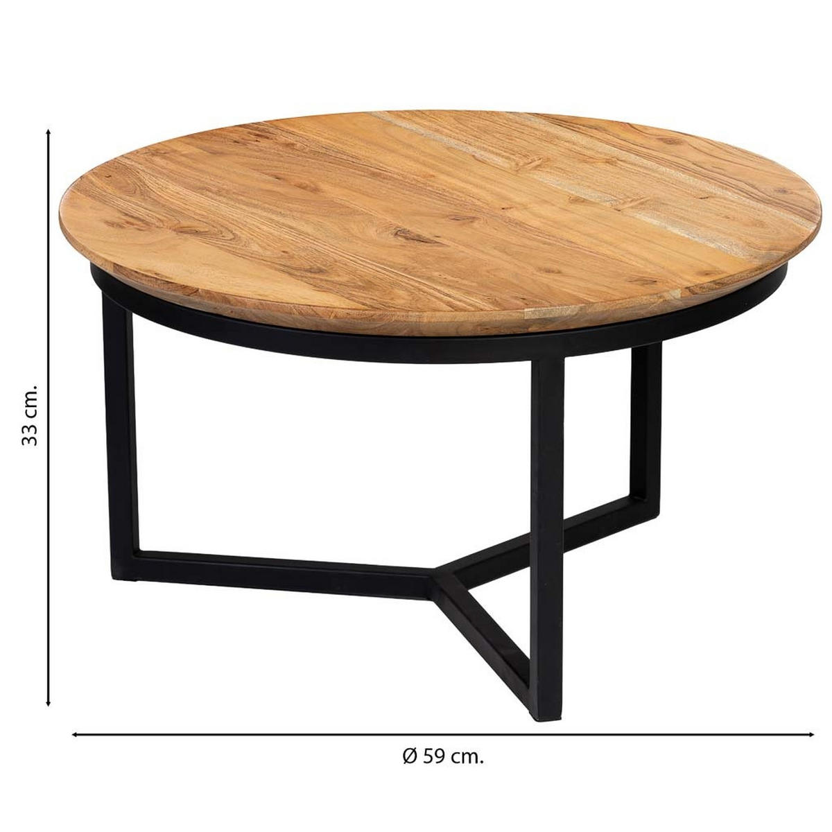 TISCH, 59x33cm - Braun, Holz (59/59/33cm) - Wanderlust