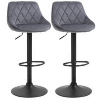 BARHOCKER DE-36058 2er Set höhenverstellbar drehbar Dunkelgrau - Dunkelgrau, Metall (46/104/48cm) - ComfortXL