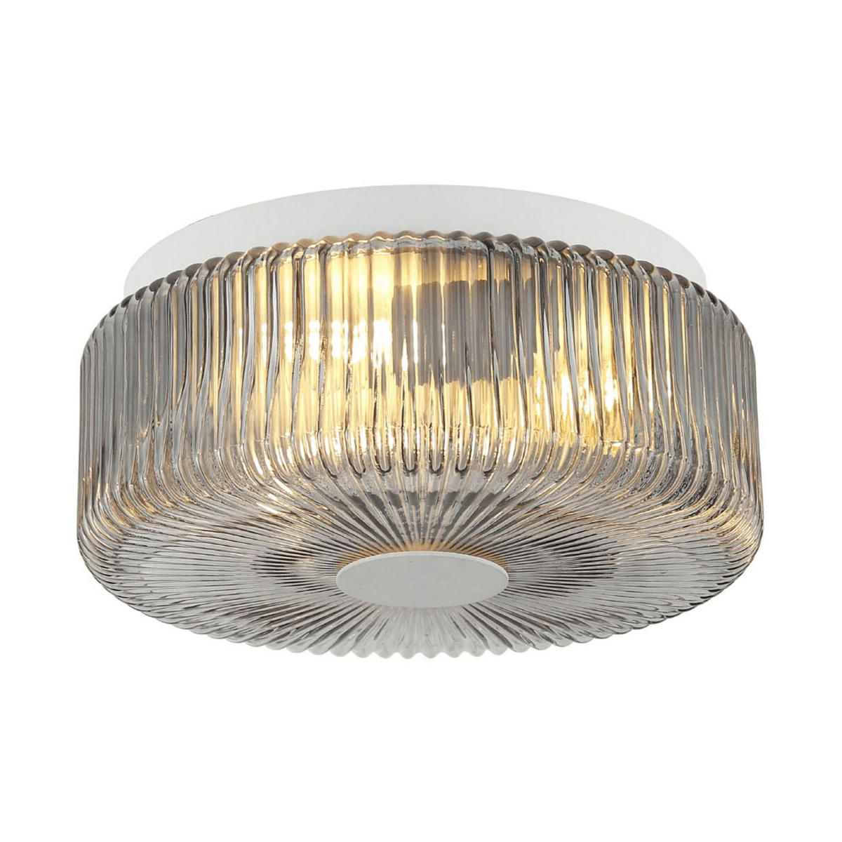 DECKENLEUCHTE Paolina, Rauchgrau und Weiß, 13cm - Grau, Glas (13/30/10cm) - KOSILUM