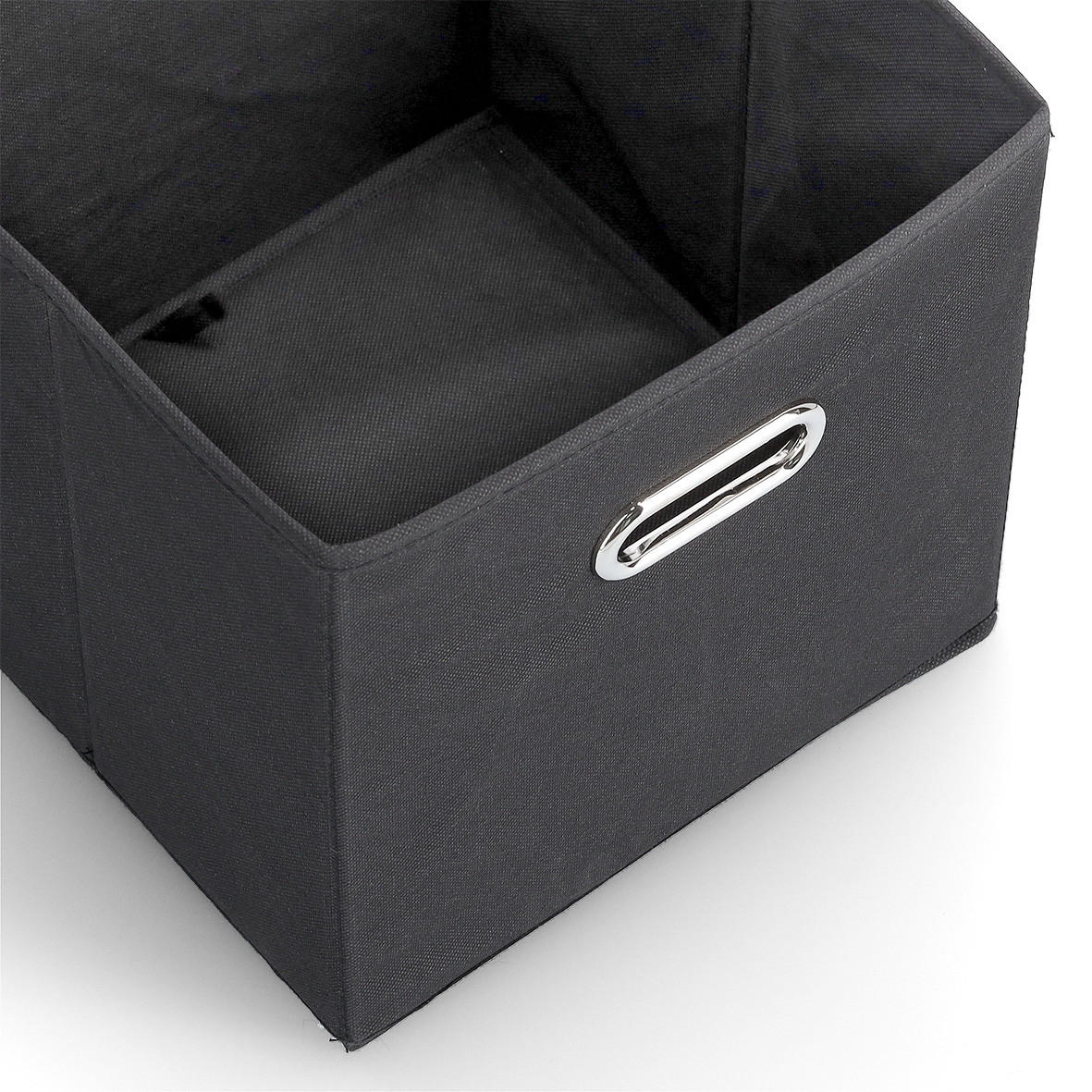 AUFBEWAHRUNGSBOX mit Griff, Vlies - Schwarz - Schwarz, Textil (28/28/28cm) - Zeller Present