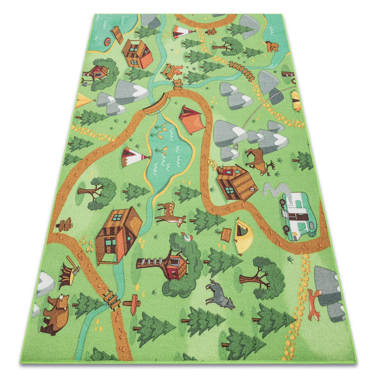 TEPPICH Rebel Roads 95/133 cm - Pastellgrün, Textil (95/133cm) - rugsX