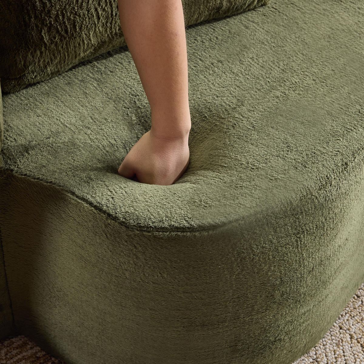 SCHLAFSOFA mikrofaser in olivgrün, faltbares gästebett & montagefrei - Grün, Textil (180/70/55cm) - Urban Meuble