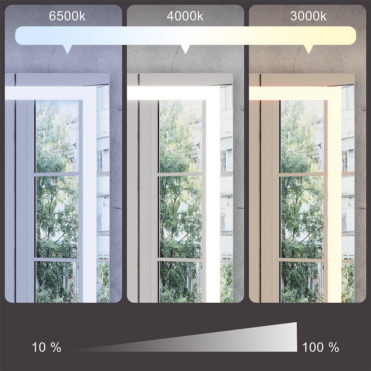 KOUPELNOVÉ ZRCADLO Miral Sklo - čirá, sklo (80/2.8/40cm) - Vicco