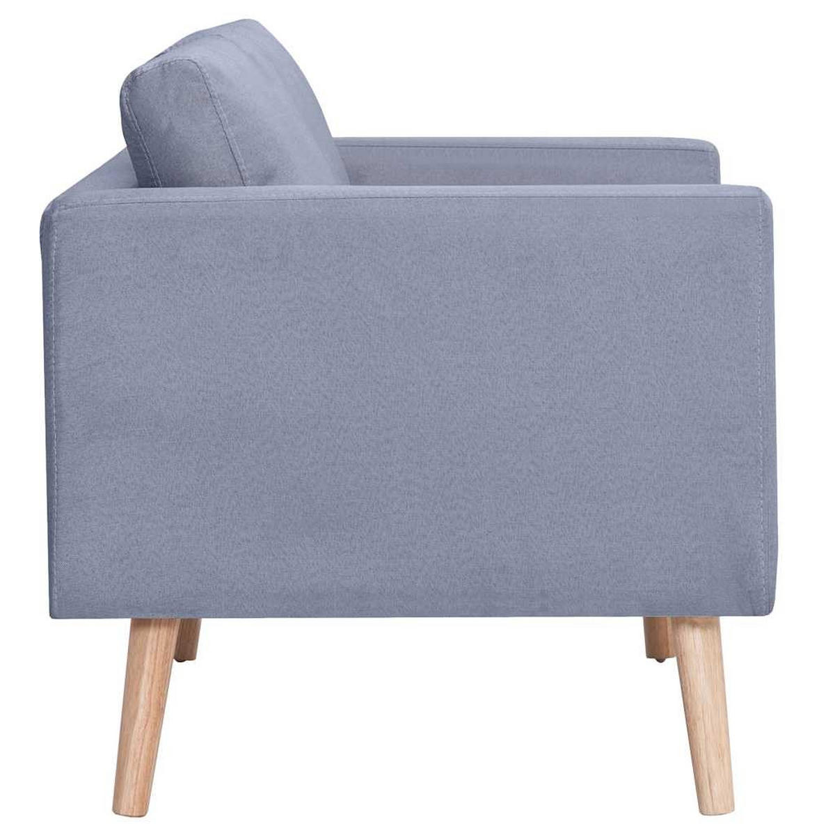 2-SITZER-SOFA Frankenberg - Hellgrau, Holz (116/73/70cm) - Nettlife