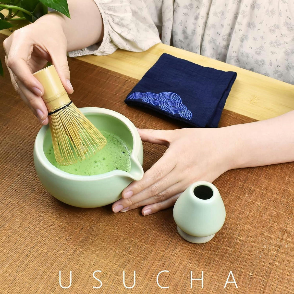 TEEZEREMONIE Set Matcha Grün 5-teilig - Grün, Keramik (5.3/11.2/22.4cm)