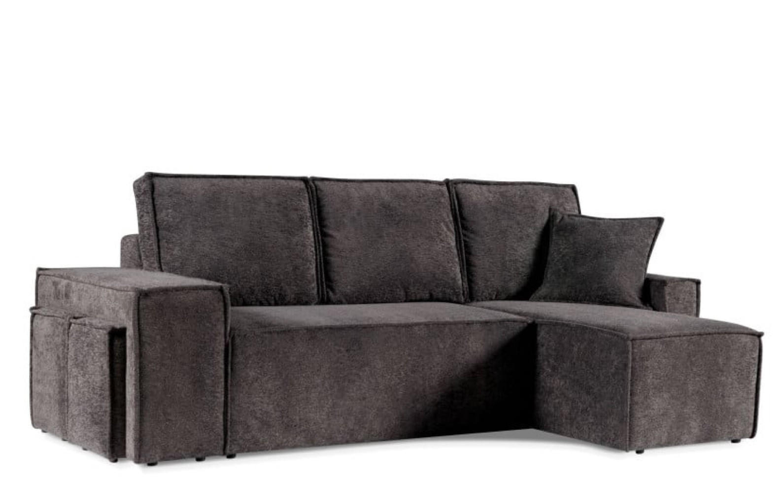 ECKSOFA Graphit Colin - Graphitfarben, Holzwerkstoff (268/155cm) - Sepro Meble