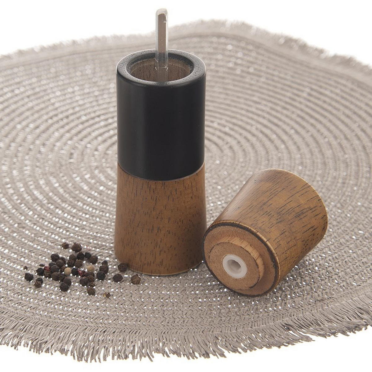 GEWÜRZMÜHLE Schwarz - Schwarz, Holz (5/15.5/5cm) - Orion 