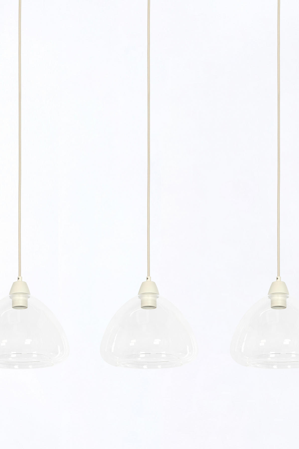 HÄNGELAMPE Bisho Weiß 94/26/19 cm - Weiß, Glas (94/26/19cm) - Light & Living