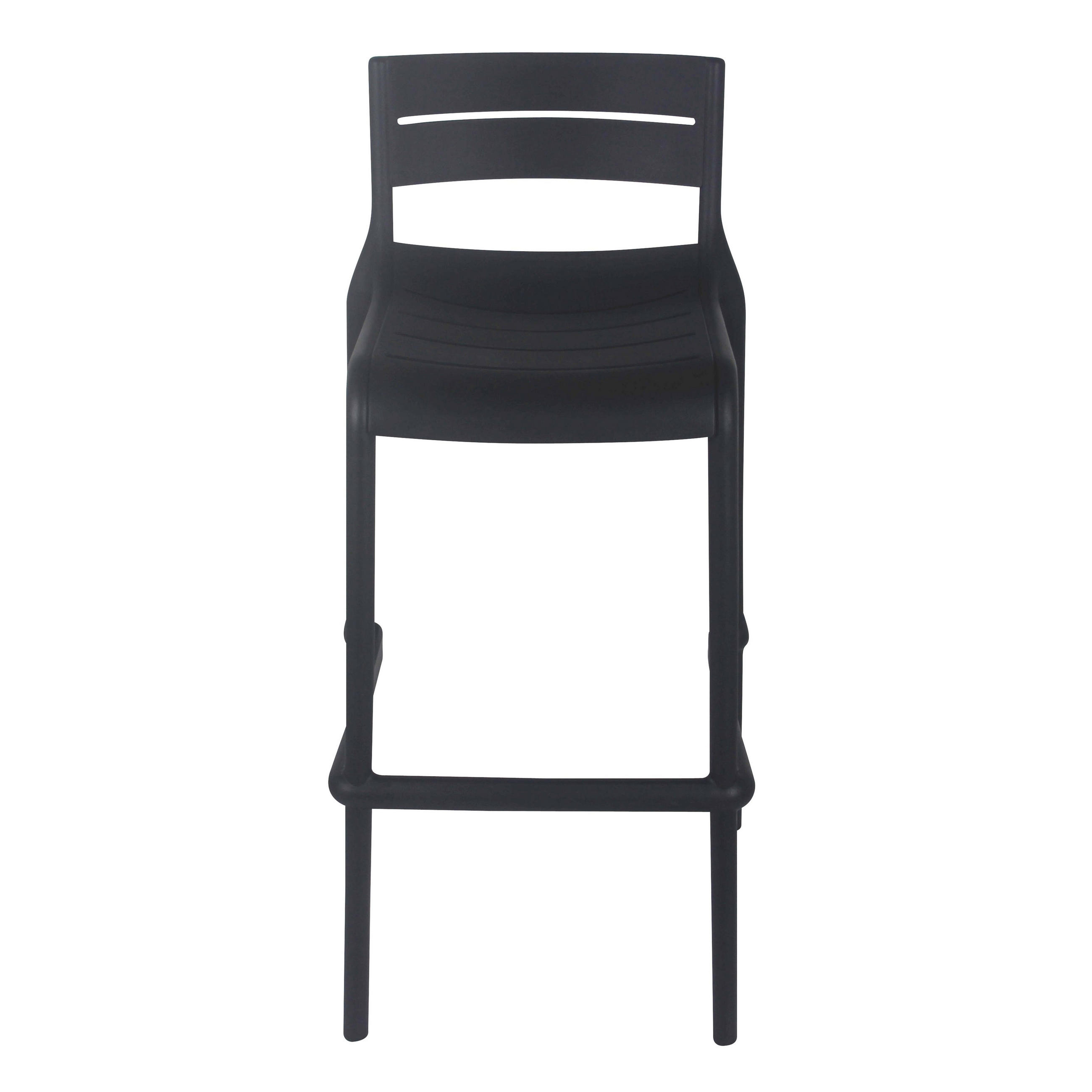 HOCHSTUHL, Schwarz - Schwarz, Kunststoff (49/51cm) - Oviala