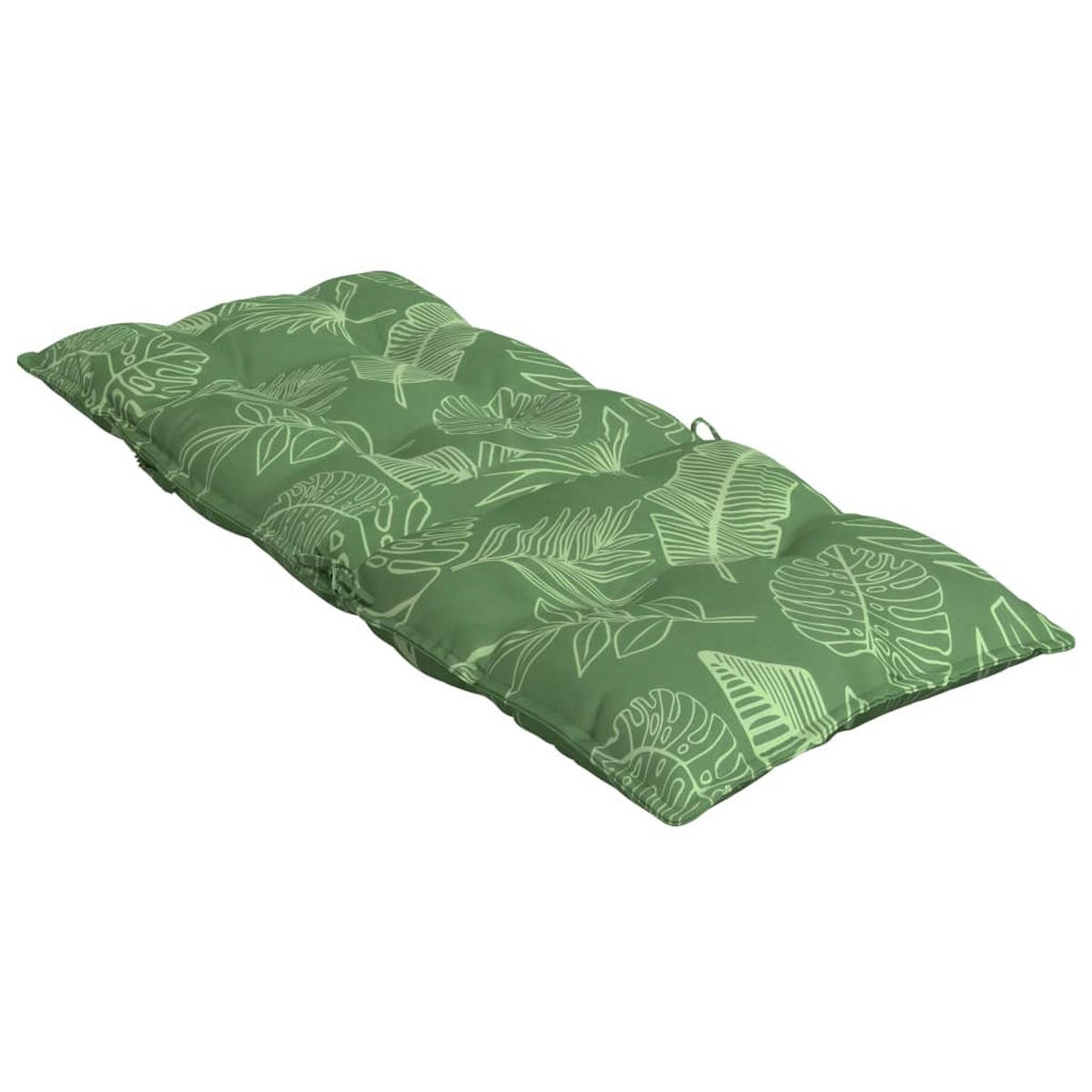 HOCHLEHNER-AUFLAGEN 4 Stk. Blattmuster Oxford-Gewebe - Grün, Textil (50/7/120cm) - vidaXL
