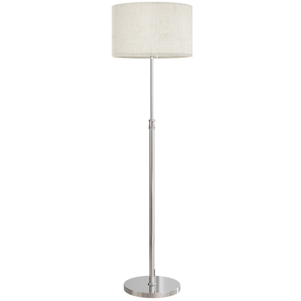 HOMCOM OCELOVÁ stojací lampa, béžová