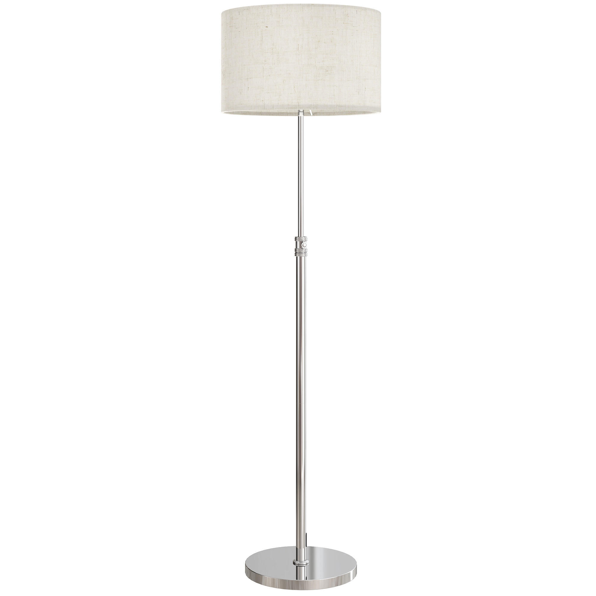 STEHLEUCHTE Stahl Leinenstoff Beige - Beige, Metall (40/40/168cm) - HOMCOM