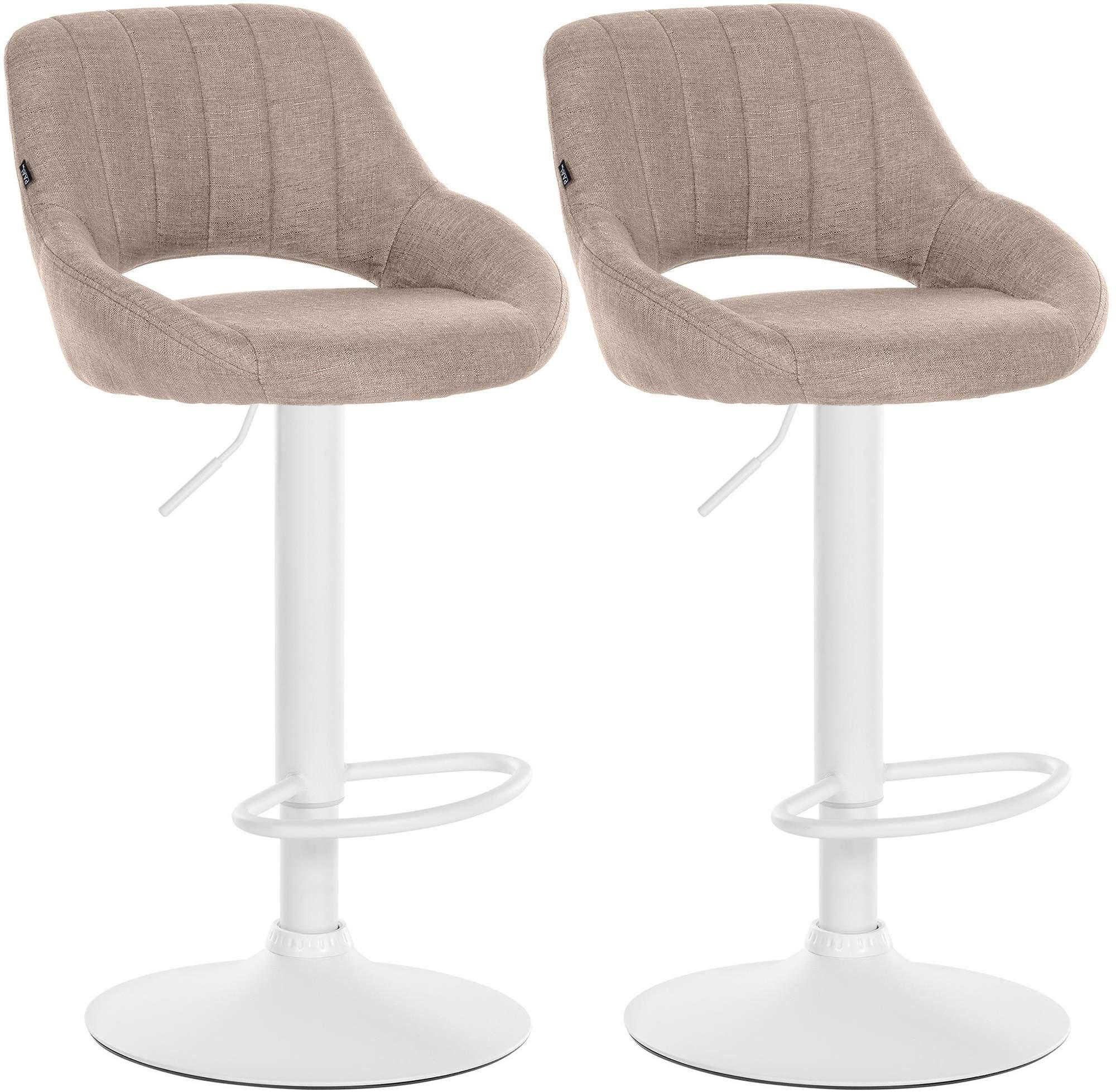 BARHOCKER 2er Set Stoff taupe - Taupe, Textil (47/85/48cm) - CLP