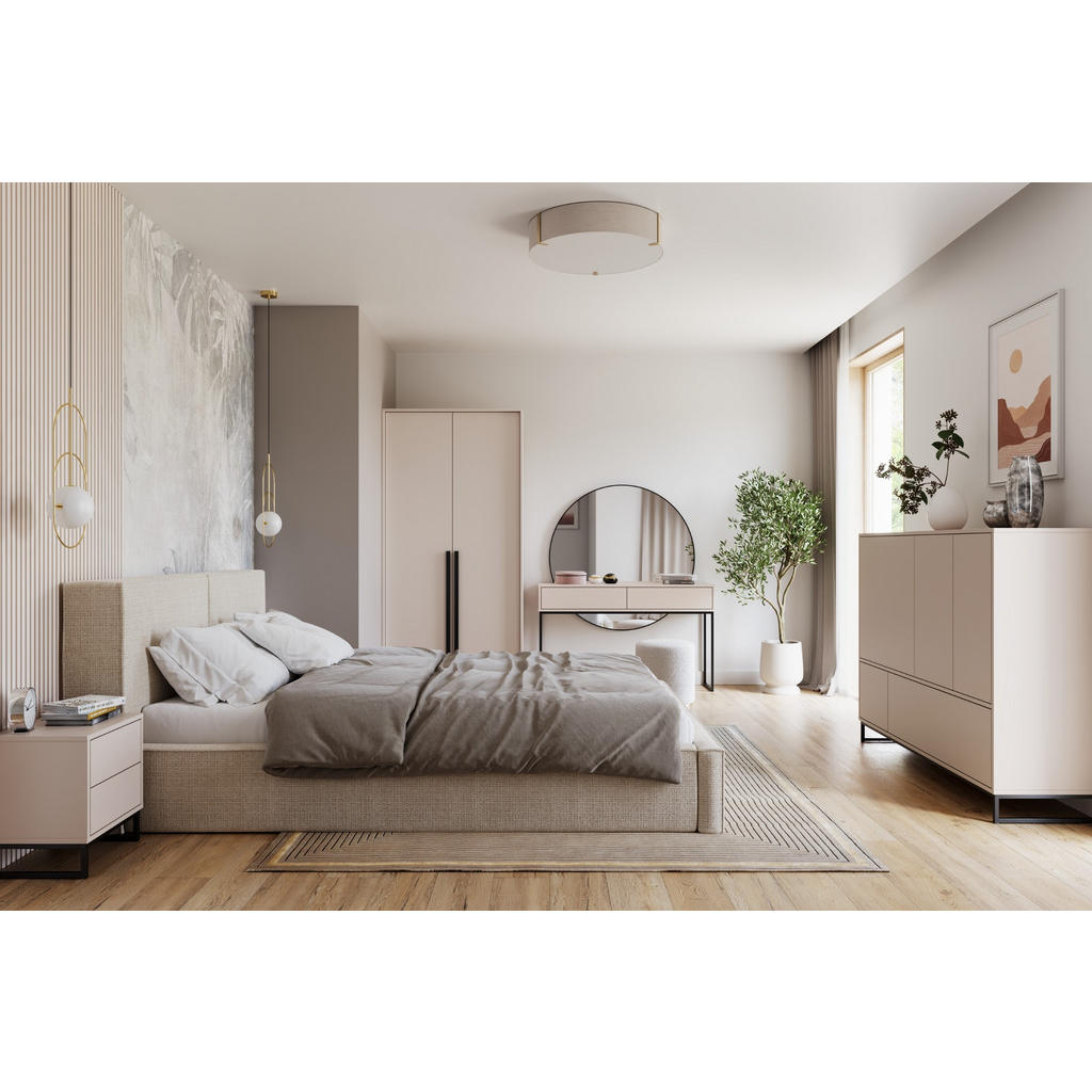 Thumbnail - Deine Möbel 24 Polsterbett, Beige, Holzwerkstoff, 160x200 cm, Schlafzimmer, Betten, Polsterbetten