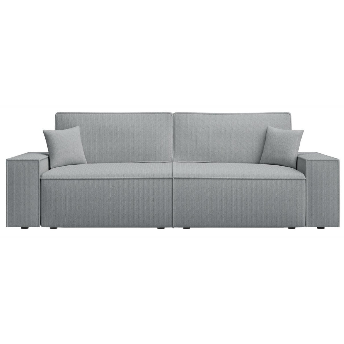 SOFA Farese Grau mit Cordbezug - Grau, Textil (257/85/102cm) - Selsey