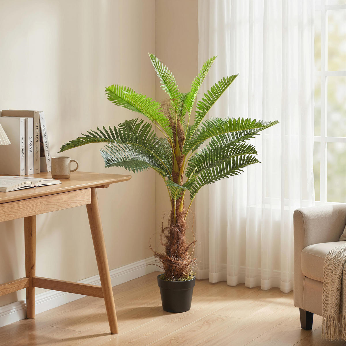 KUNSTBAUM Grün realistisch mit Topf 100 cm - Smaragdgrün, Kunststoff (100cm) - PANGIVO