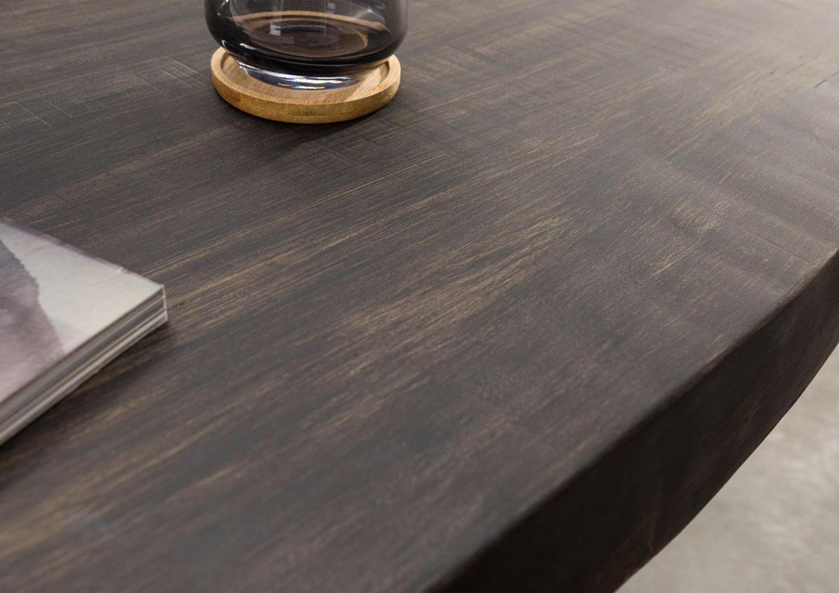 BAUMTISCH Mango 220x100x79 grau lackiert / Mikado-Beine anthrazit matt FREEFORM 5 - Anthrazit/Grau, Holz (220/100/79cm) - Massivmoebel24