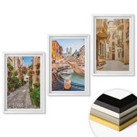 WANDBILDER 3er-Set - 40x60 cm Weißer Rahmen - Die bezaubernden Straßen des Brunnens - Weiß, Kunststoff (40/60cm) - ArtPrintCave