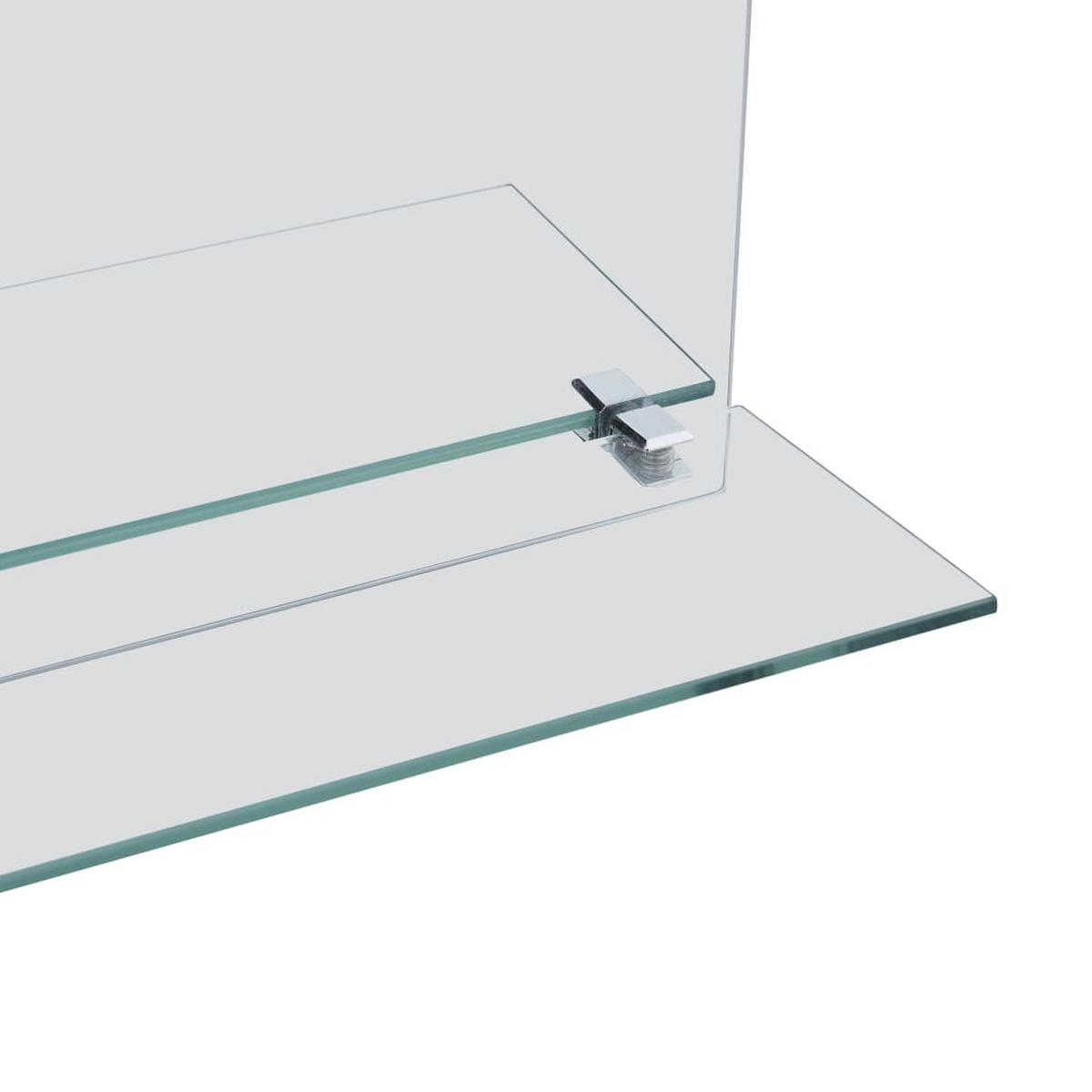 WANDSPIEGEL mit Regal 40×60 cm Hartglas - Silberfarben, Glas (40/60/10cm) - furnicato