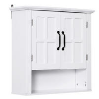 HÄNGESCHRANK DE-15855 2 Türen mit 2 Einlegeböden Weiß - Weiß, Holzwerkstoff (198/58/60cm) - ComfortXL