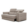 SOFA QUARTZ 3-Sitzer mit Ausziehsitz, taupe - Taupe, Holzwerkstoff/Textil (202/80/102cm) - Courtois Laville